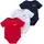 Nike Body NIKE SPORTSWEAR "für Babies", Jungen, Gr. 62 (3), N-Gr, rot (weiß, obsidian, rot), Jersey, Obermaterial: 60% Baumwolle, 40% Polyester, unifarben, Rundhals, abgesteppt, Bodys Body, im praktischen 3er-Pack, mit Rundhalsausschnitt, für Babys