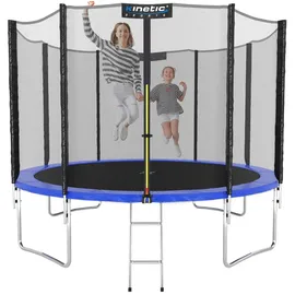 Kinetic Sports Trampolin Outdoor Salto 183 cm inkl. Sicherheitsnetz und Leiter Blau