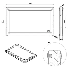 SOTech ORGA-BOX Schneidebrett Bambus 1-St 50 x 30 x 3,2 cm Braun