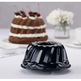 Dr. Oetker Gugelhupfform in Dunkelblau Ø 18 cm Back-Liebe Emaille Ø kratzfester Emaille-Versiegelung, Bundform für köstlichen Gugelhupf 22 schwarz