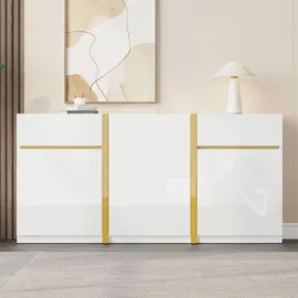 Okwish Sideboard 160 x 80 x 40 cm Beige