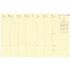 Kalendereinlage Pre Prestige, 1 Woche/2 Seiten, Spaltenansicht, 210 x 270 mm
