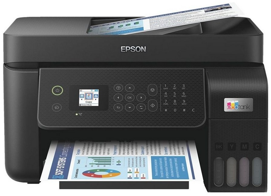 Epson EcoTank ET-4800 Multifunktionsdrucker, (4-in-1, LAN-/ WLAN-fähig) schwarz