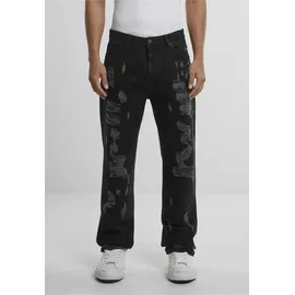 2y studios Firio Destroyed Straight Jeans Schwarz 36