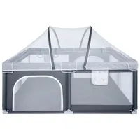 Onvaya ONVAYA® Laufgitter mit Insektenschutznetz Laufstall für Babys | 120 x 160 cm | Schutzgitter für Kinder | Rechteckiges Krabbelgitter | Absperrgitter | Babyzaun
