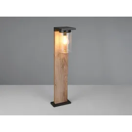meine wunschleuchte Laterne schwarz Holzoptik 65 cm 1x E27 LED wechselbar