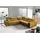 kaiser möbel Designer-Ecksofa mit Schlaffunktion und Bar GRECO III Avra Gelb Rechts