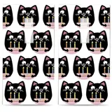 20 einzelne Taschentücher Tiermotive Katze mit Kuchen. 2 Packungen mit 10 einzelnen Papiertaschentücher bedruckt als Geschenk.