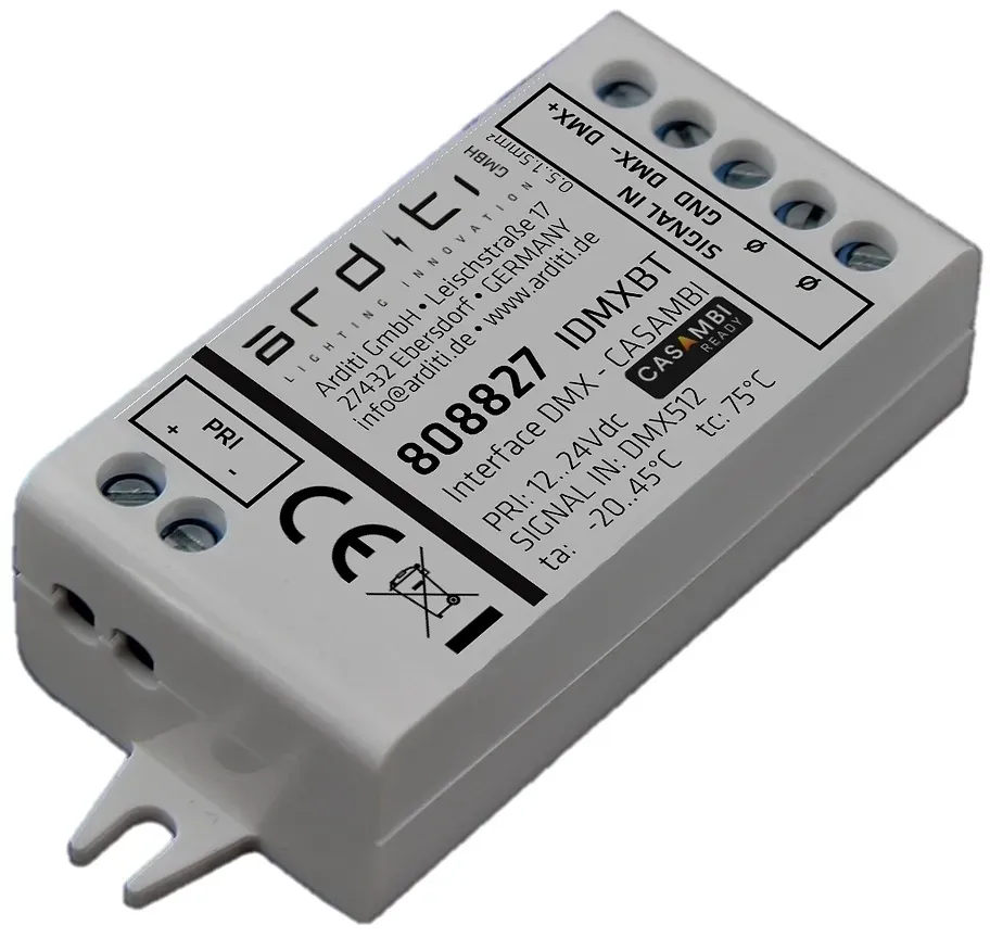 Bluetooth Schnittstelle CASAMBI IDMXBT, Einbau, 12-24V DC, DMX512 auf CASAMBI ARD-808827