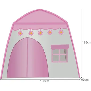 Kinderzelt Spielzelt Spielhaus Zelthaus Schloss Kinder LED-Lampen für Rollenspipele Pyjama-Party Rosa 23472 - Grau