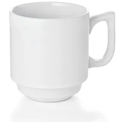 60x Becher Tasse, 250 ml, weiß, Porzellan, Kaffeetasse