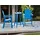 Beliani Gartentisch 60 x 60 x 103 cm Blau