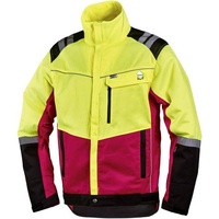 L+D worky 4112-M Forstschutz-Jacke Komfort Kleider-Größe: M Neongelb, Rot, Schwarz