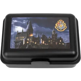 UNITED LABELS Brotdose mit Trennwand - Hogwarts, in Schwarz, Kunststoff, Rechteckig, 17.5x6.9x12.8 cm, Küchenzubehör, Vorratsbehälter, Brotdosen