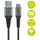 goobay USB-C auf USB-A 0,5 m Schwarz/Grau