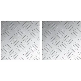 vidaXL Rautenscheiben 2 Pcs Silber 20 X 20 Cm Aluminium Vidaxl