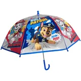 Chanos Paw Patrol - Transparenter Kinder Regenschirm, Leicht & Robust, Sicherheitsdesign, Manuelles Öffnen, 64 cm Höhe, 73 cm Durchmesser - Klein