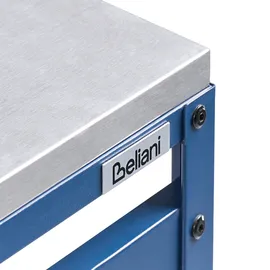 Beliani Bartisch MAENZA 120 x 40 x 105 cm Blau/Silber
