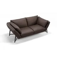 Sofanella 2-Sitzer Leder ESTELLA, Relaxsofa, Designsofa, Designer Couch, Italienisches Sofa, 2er Sofa braun