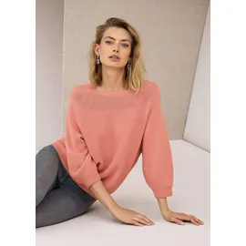 Madeleine Strickpullover mit Perlfang-Muster Rosa 34