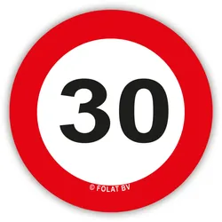 48 Verkehrsschilder 30 Streudeko 5cm