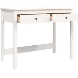 vidaXL Schreibtisch mit Schubladen Weiß 100x50x78 cm Massivholz Kiefer