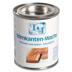 Stirnkantenwachs – farbloser Schutz für Stirnkanten, verhindert Rissbildung, ideal für Terrassendielen, Zäune & Holzbauteile im Außenbereich, 100 ml