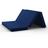 Klappmatratze Luxus Faltmatratze, klappbare Gästematratze, faltbare Matratze, shogazi ®, 12 cm hoch, (1-tlg), MADE IN GERMANY, Direkt vom Hersteller, OEKO-TEX®, Testsieger 1,1 blau 140 cm x 190 cm x 12 cm