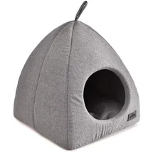 Dehner Premium Lovely Katzenhöhle Einkehr, ca. 40 x 40 x 42 cm, Polyester, grau