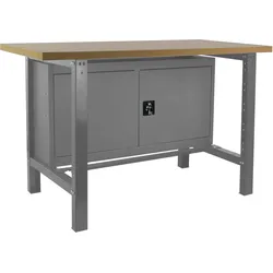 SimonRack Arbeitsbank mit Schrauben mit Simonwork BT6 MDF -Kabinettschrank. Graue Farbe/MDF 865x1200x750 mm