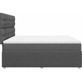 vidaXL Boxspringbett 180 x 200 cm Dunkelgrau