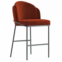 Penelope | Hotel Barhocker | Samt | Orange