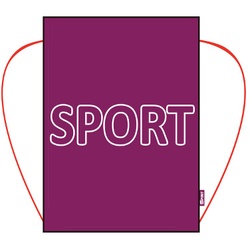 Turnbeutel mit Zugband, Motiv: Sport fuchsia
