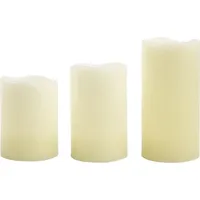 LEDKIA 3-Pack LED Kerzen 3 beige