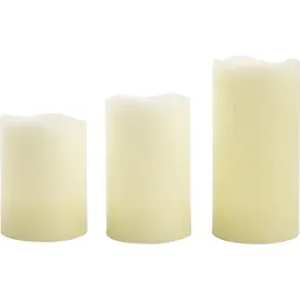 LEDKIA 3-Pack LED Kerzen 3 beige