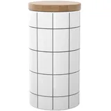 Intirilife Vorratsdose aus Keramik in Größe L mit Deckel - 10 x 18.5 cm - 1000 ml Füllmenge - Luftdichter spülmaschinenfester Vorratsbehälter für Tee Kaffee