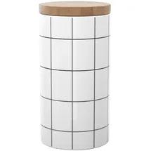 Intirilife Vorratsdose aus Keramik in Größe L mit Deckel - 10 x 18.5 cm - 1000 ml Füllmenge - Luftdichter spülmaschinenfester Vorratsbehälter für Tee Kaffee