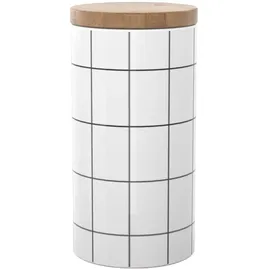 Intirilife Vorratsdose aus Keramik in Größe L mit Deckel - 10 x 18.5 cm - 1000 ml Füllmenge - Luftdichter spülmaschinenfester Vorratsbehälter für Tee Kaffee
