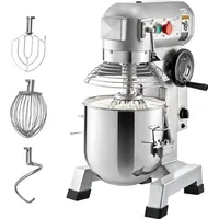 Knetmaschine Küchenmaschine 15L - 3 Geschwindigkeit Rührbesen, Knethaken, Drahtseil - 500W Teigmaschine - Edelstahlschüssel - Timerfunktion - Si...