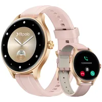 Smartwatch Damen Rund, 1.57" Smart Watch mit Telefonfunktion/Whatsapp, Fitness Tracker mit Herzfrequenz/Schlafmonitor, Fitnessuhr Damen 120+ Sportmodi 3ATM Wasserdicht, Uhr für Samsung/Android/iOS