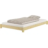 Erst-Holz Breites, flaches Futonbett Einzelbett 120x200 Kiefer massiv V-60.51-12ohne