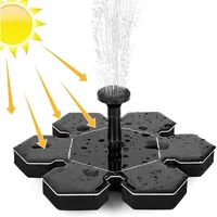 1,5 W Solarbrunnen Für Den Außenbereich, Solar-wasserpumpe, Solar-teichpumpe Mit Batterie Und 4 Düsen, Solar-brunnenpumpe, Mini-schwimmbrunnen Für Dekorative Gartenteichbrunnen - Crezuo