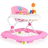 Moni Lauflernwagen, Eko höhenverstellbar, gepolsteter Sitz und Spielcenter rosa