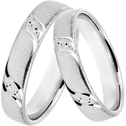 Trauring »Schmuck Geschenk Silber 925 Trauring Ehering Partnerring LIEBE«, mit Zirkonia (synth.), 58241835-60 silberfarben