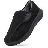 FitVille Diabetiker Hausschuhe Herren Winter Extra Weit Warme Gefüttert Schuhe Herren Winter Slipper Schlappen