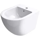 DOPORRO WC-Bidet Düren179 Weiß 48,5x36x33 cm aus Keramik Wand-Bidet mit Überlauf