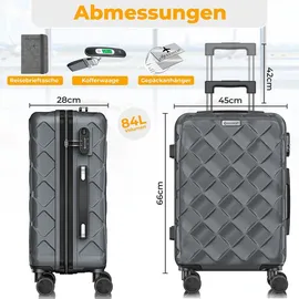 Kesser 4-Rollen 66 cm / 84 l grau