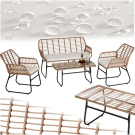 Tectake Molfetta XL Set 4-tlg. Beige