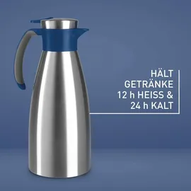 Emsa Soft Grip edelstahl/blau 1,5 l