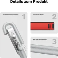 Wiltec Abschleppstange 3 teilig 2 m bis 3 t